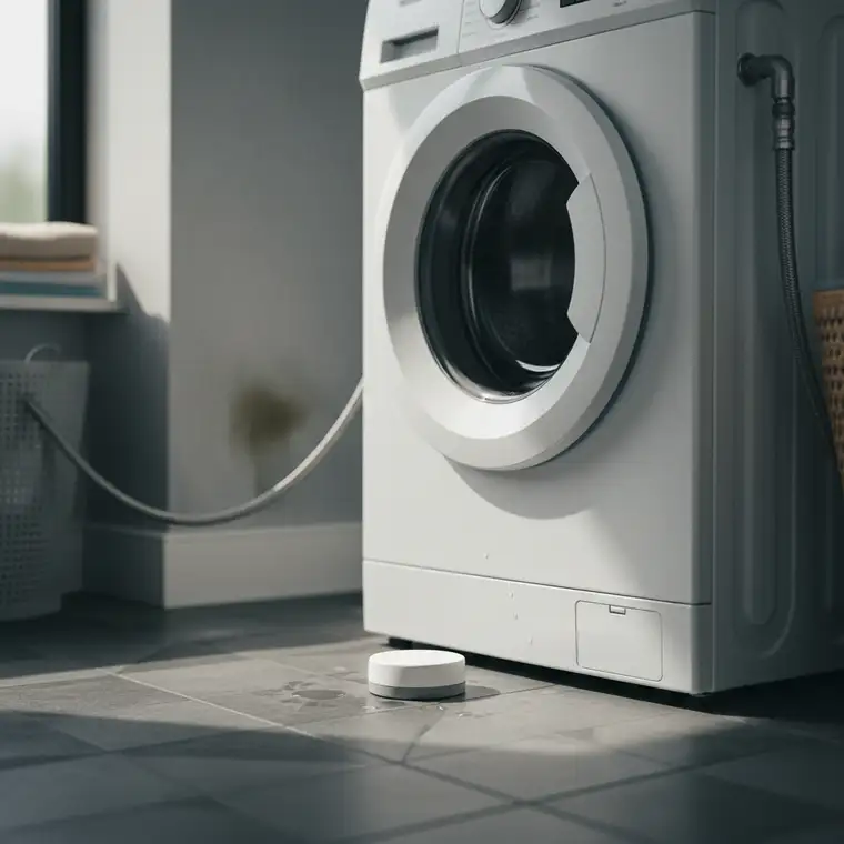 Jak prawidłowo umieścić czujnik zalania przy pralce ładowanej od frontu