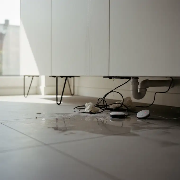 Najczęstsze błędy przy montażu czujników zalania w kuchni z meblami na nóżkach