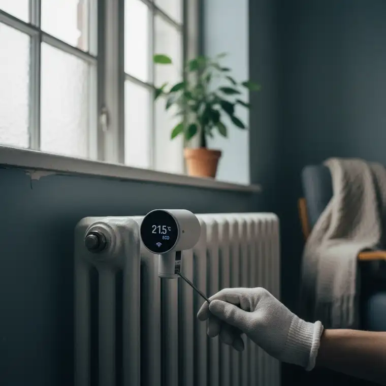 Skalibrowanie inteligentnego termostatu w pokoju z oknem od północy