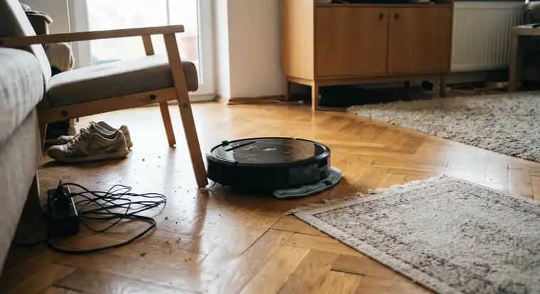 Tani robot sprzątający do 500 zł wracający do stacji dokującej po odkurzeniu twardych podłóg w małym mieszkaniu